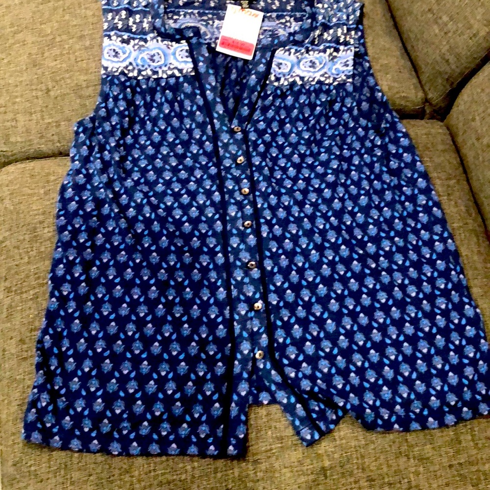 NWT Lucky Brand blue top